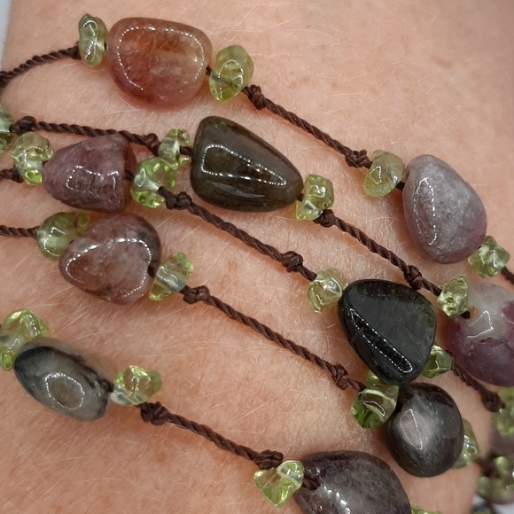 Artisan 5-String Beaded Necklace and Bracelet - Picture 5 of 5